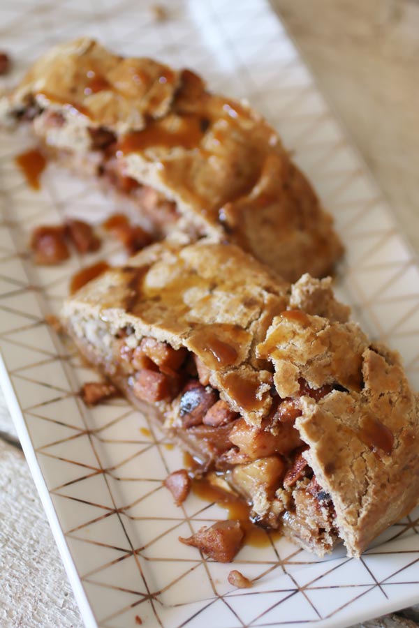 Fette di strudel di mele con pasta frolla senza zucchero | www.dolcesenzazucchero.com