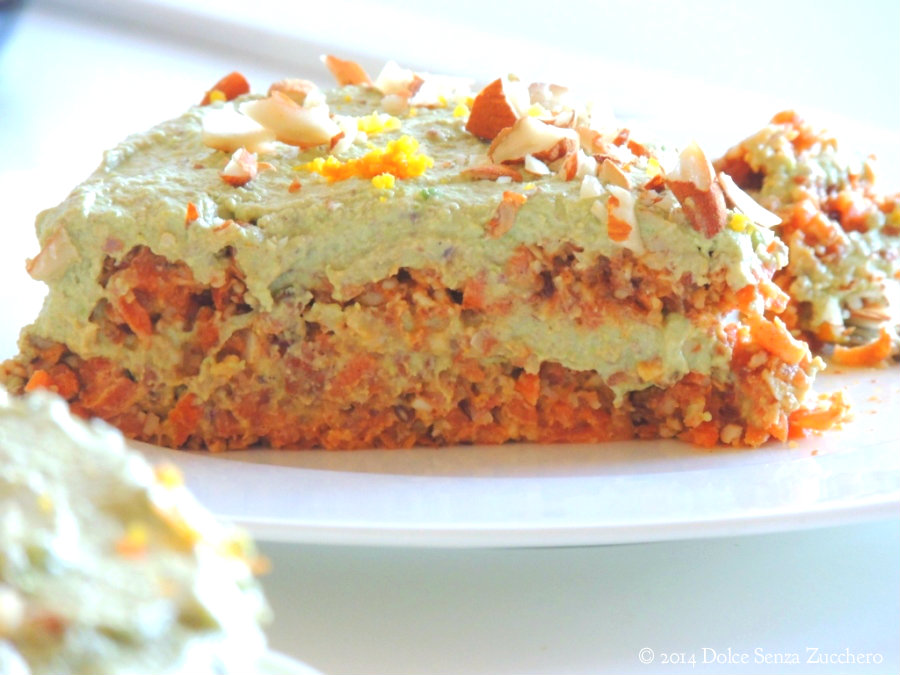 Torta di Carote, Mandorle e Arance (Crudista) | Dolce Senza Zucchero (9)
